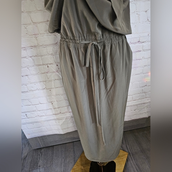 Stella & Jamie Cowl Neck Utility Maxi Dress | Light Olive Green | XS | EUC - Picture 11 of 14